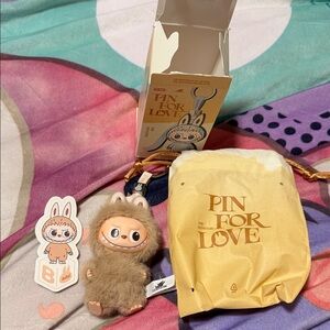 Pin for love labubu letter b